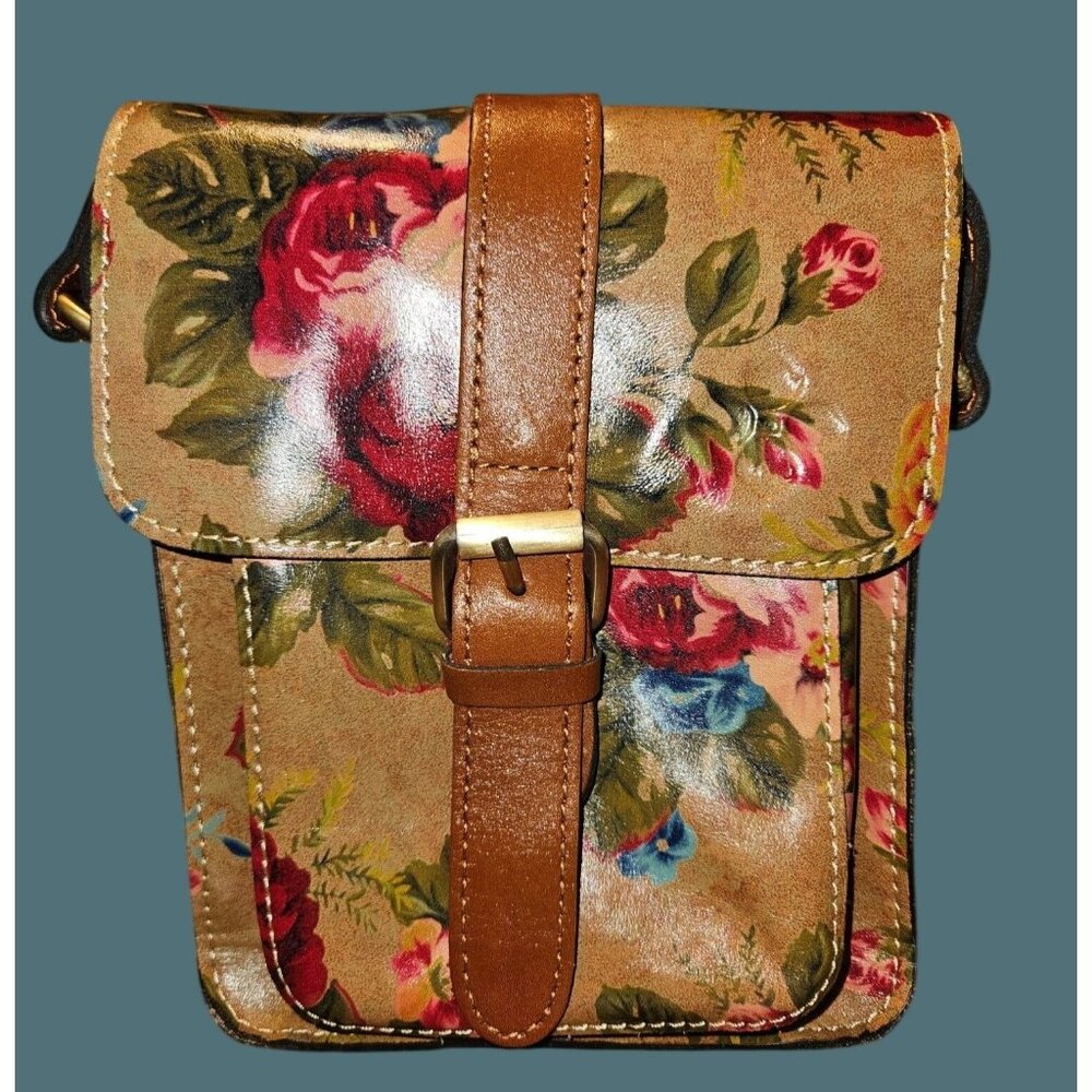 Patricia Nash Leather Cascina Vintage Victorian Garden Crossbody Bag - Picture 1 of 16